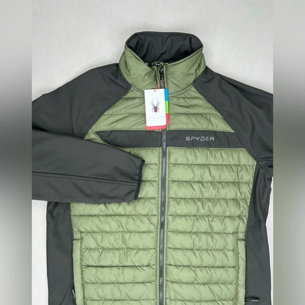 SPYDER FULL ZIP PUFFER SOFT SHELL JACKET
